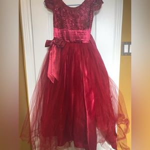 Red formal dress